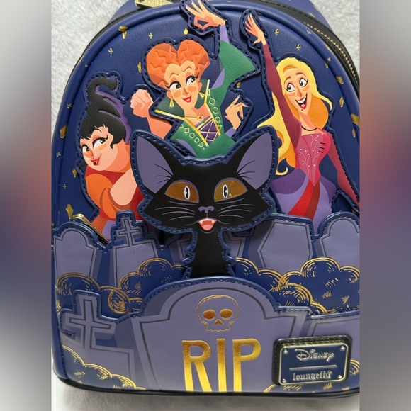 Loungefly Disney Hocus Pocus Sisters & Binx Mini Backpack NWT - Picture 2 of 6